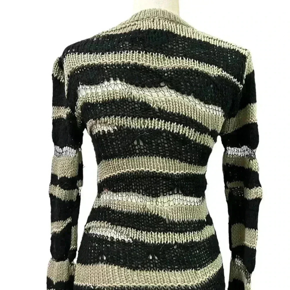 RtA Akamu Striped Mini Dress Size Small $395 Silk Cotton Semi Sheer Designer - Picture 5 of 15